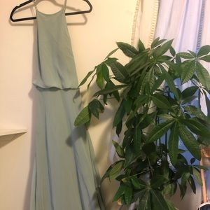 Monique Lhuillier Sage Bridesmaid